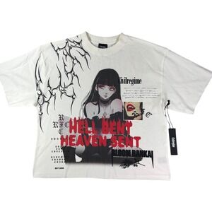 Civil Regime Bloom Bankai Hell Bent Heaven Sent T Shirt Men Medium White Graphic